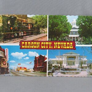 Vintage Postcard - Carson City Nevada Major Attractions - Continental Card